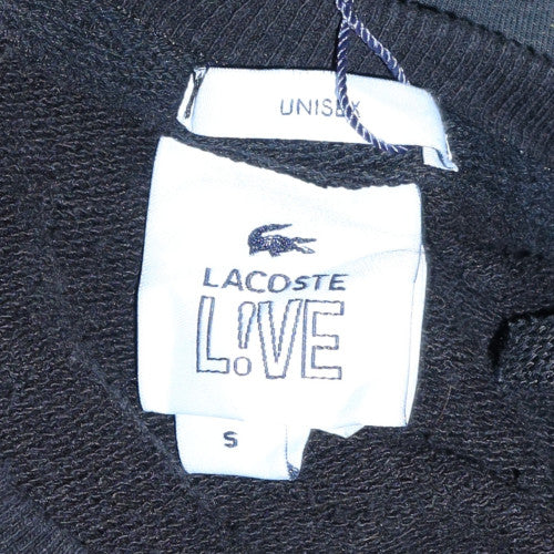 Lacoste LIVE Unisex Black Crew Neck Pullover Sweatshirt Size S