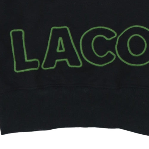 Lacoste LIVE Unisex Black Crew Neck Pullover Sweatshirt Size S