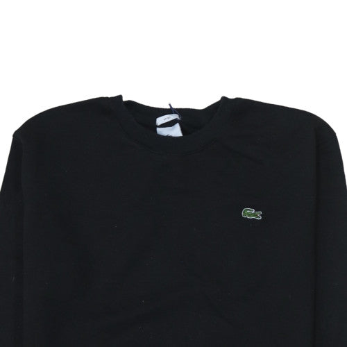 Lacoste LIVE Unisex Black Crew Neck Pullover Sweatshirt Size S