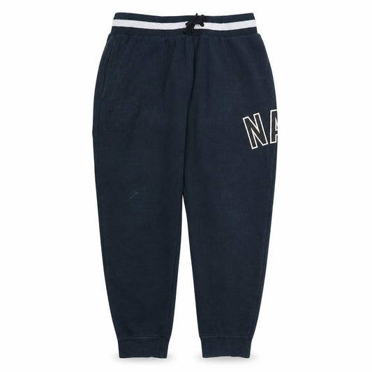 Front view of Nike Men's Black Fleece Jogger Sweatpants L Elastic Waist Tapered Fit