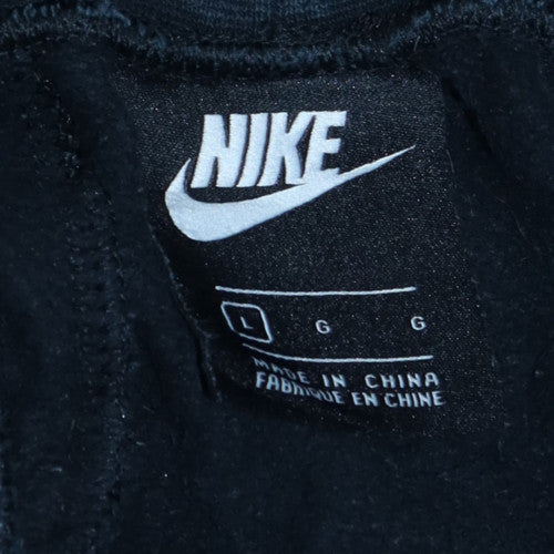 Nike Men's Black Fleece Jogger Sweatpants L Elastic Waist Tapered Fit