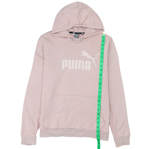 Puma Womens Pink Pullover Hoodie Size XL Relaxed Fit Cotton Blend