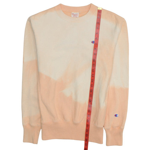 Champion Men's Beige Tie Dye Pullover Sweatshirt Medium