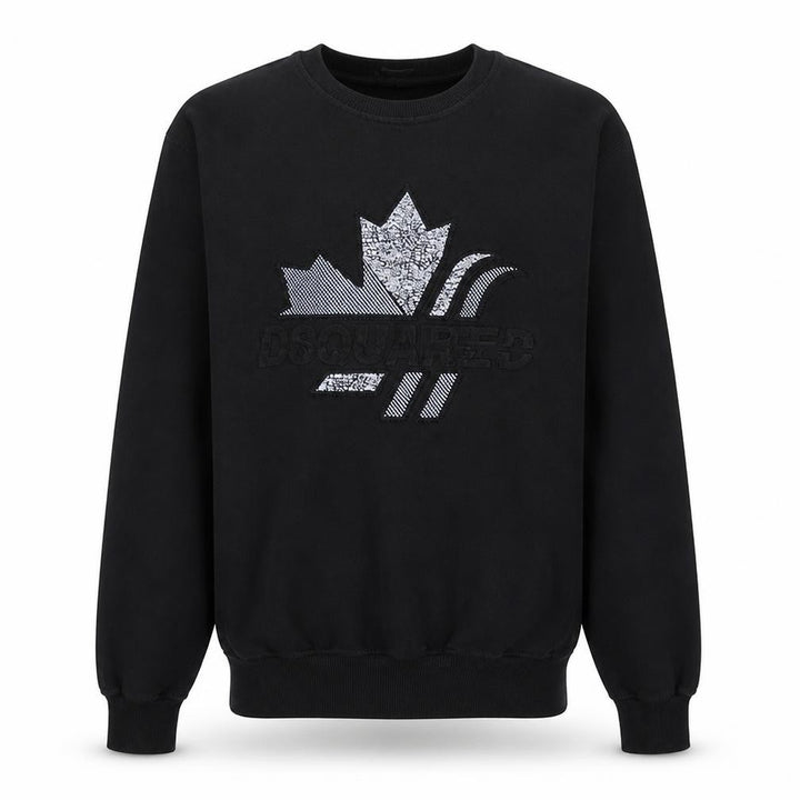 Dsquared2 Men's Black XS Pullover Sweatshirt with Logo
