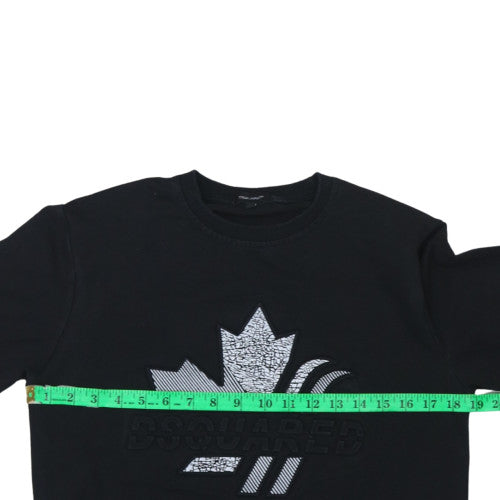Dsquared2 Men's Black XS Pullover Sweatshirt with Logo