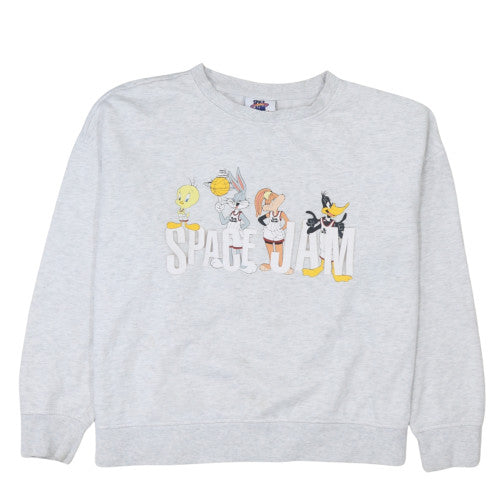 Primark Cares Women's Grey Space Jam Sweatshirt L 14/16 Crew Neck
