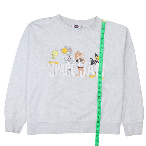 Primark Cares Women's Grey Space Jam Sweatshirt L 14/16 Crew Neck