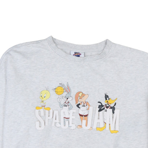Primark Cares Women's Grey Space Jam Sweatshirt L 14/16 Crew Neck