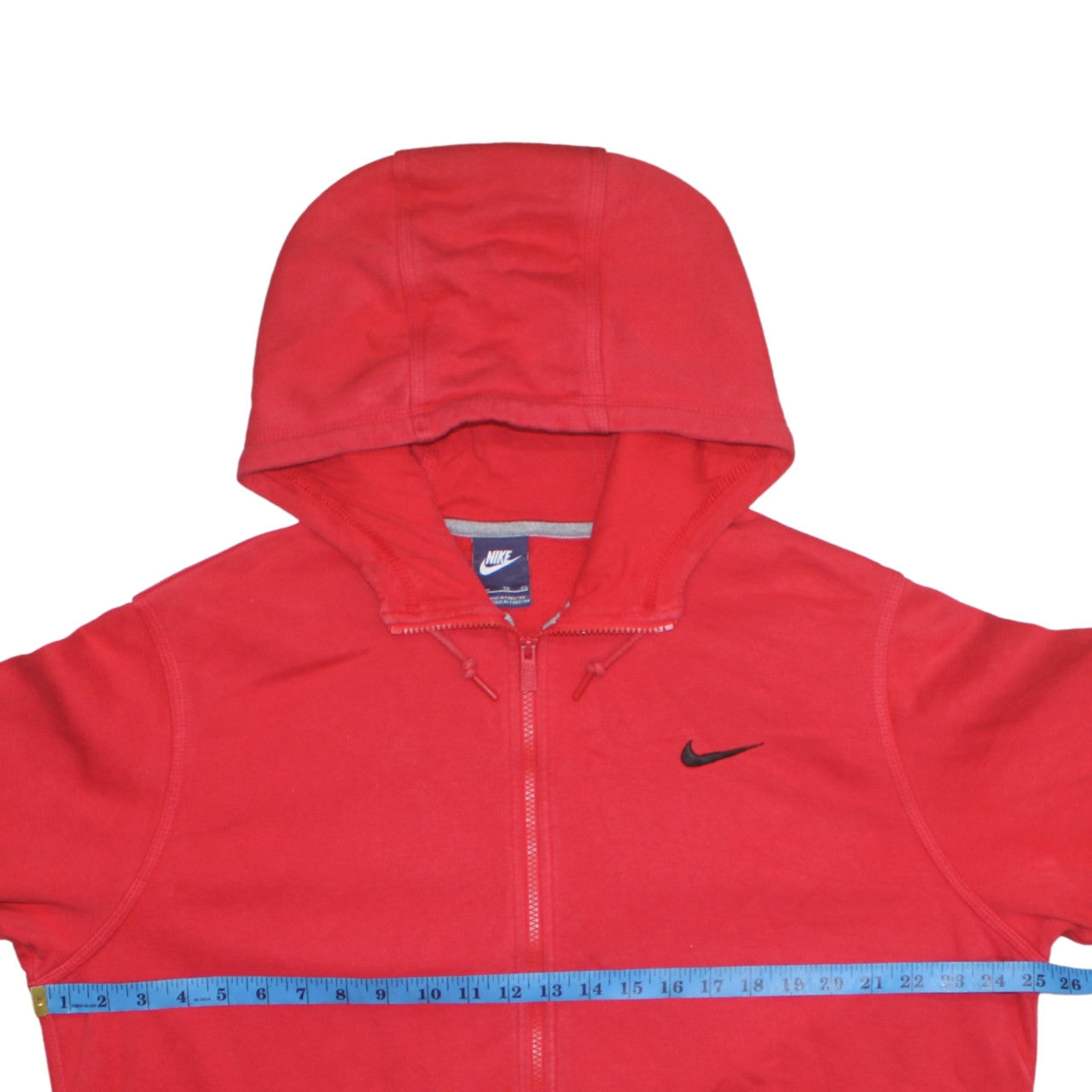 Nike Men's Red Full Zip Hoodie XL Regular Fit Sportswear