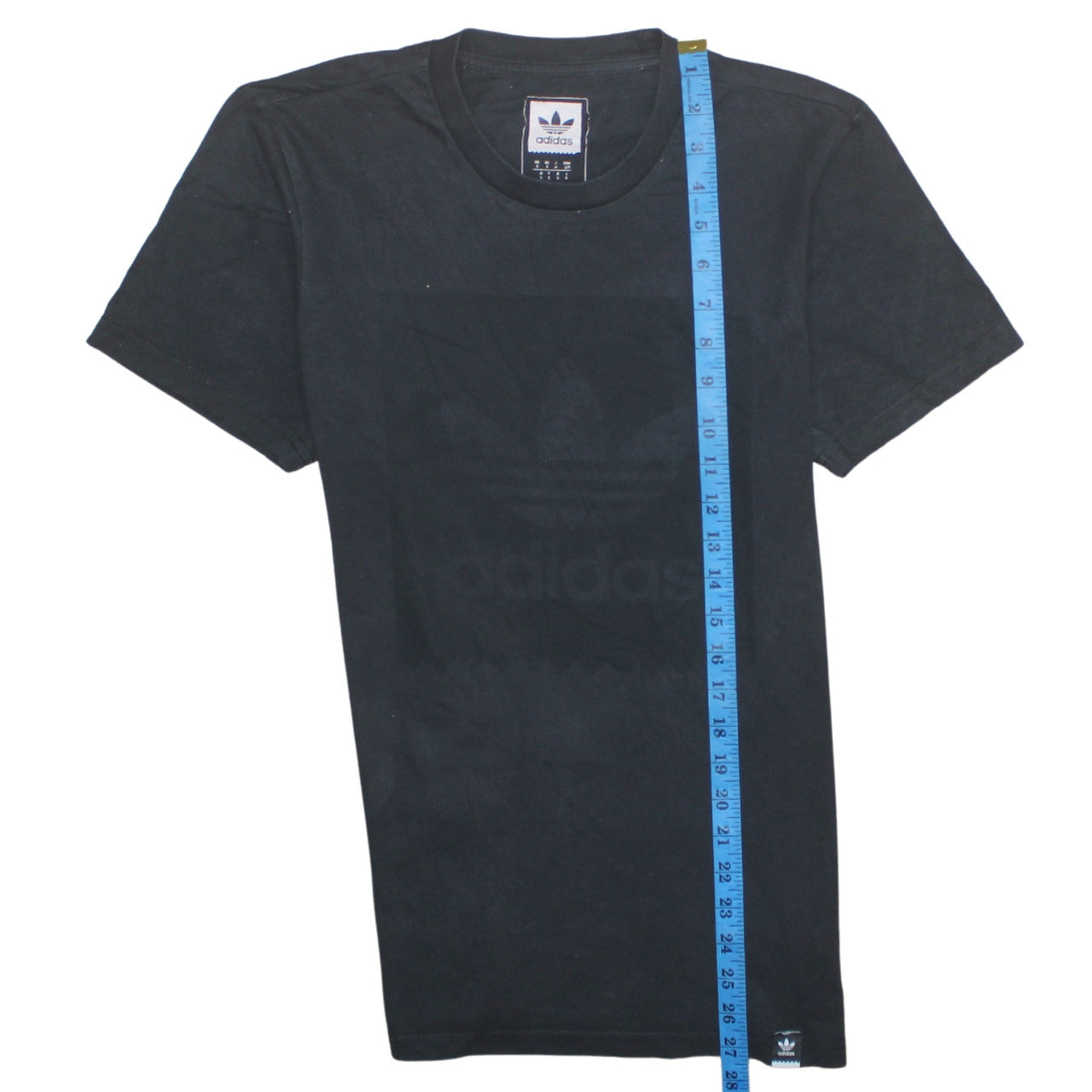 Adidas Men's Black Small Trefoil Logo Cotton T-Shirt