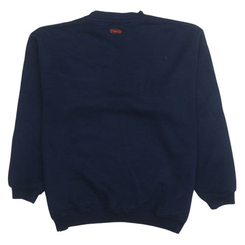 Puma Men's Blue Pullover Sweatshirt Large Crew Neck Logo Sportswear