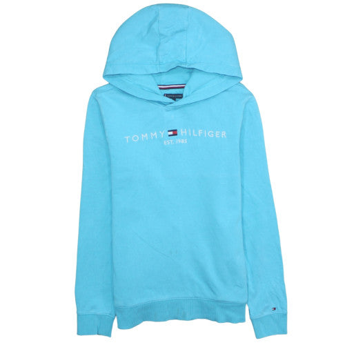 Tommy Hilfiger Blue Teens Pullover Hoodie Size 164 Logo Print