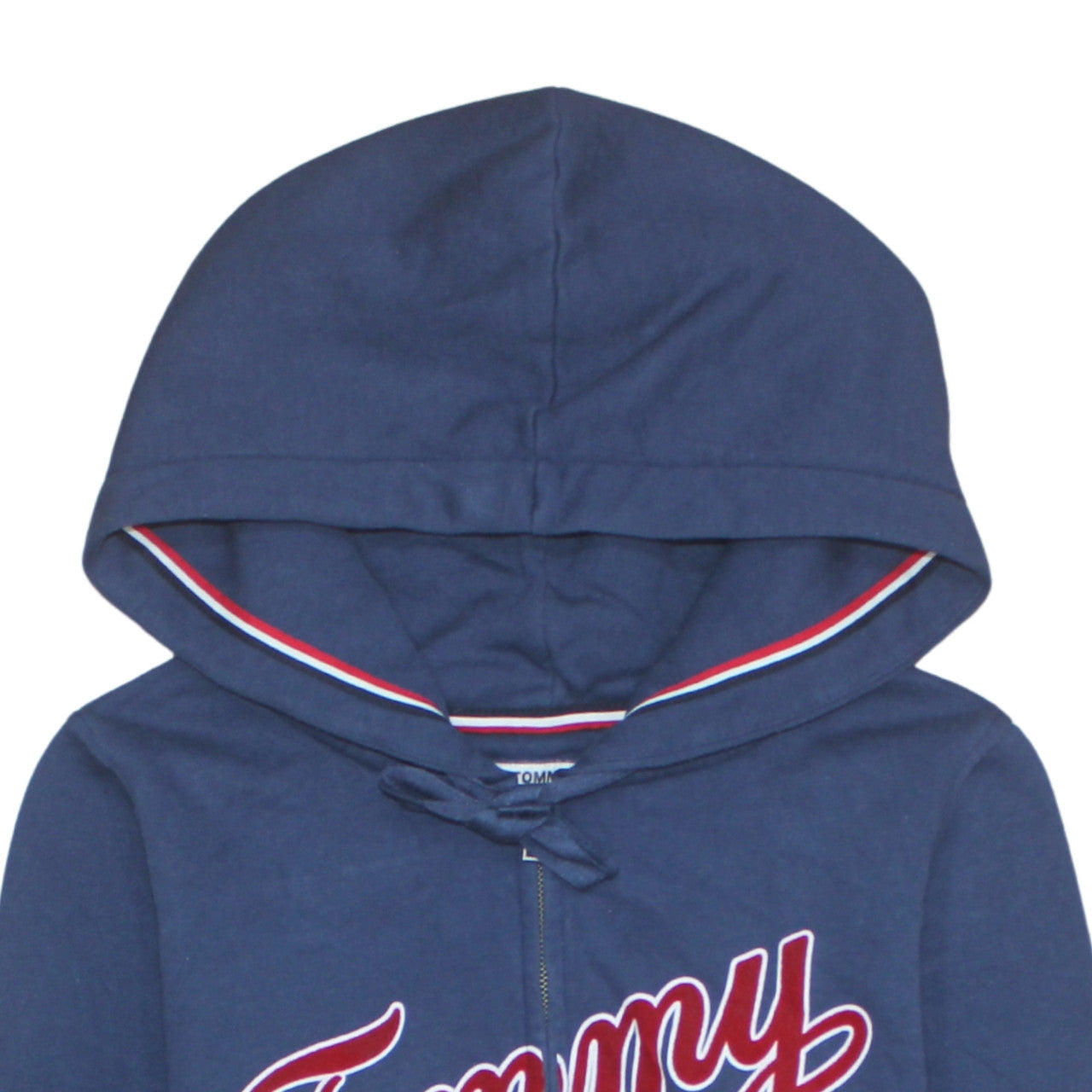 Tommy Jeans Men's Blue Full Zip Hoodie M Logo Graphic Sweatshirt