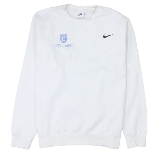 Nike Men's White Pullover Sweatshirt L Sports College Logo