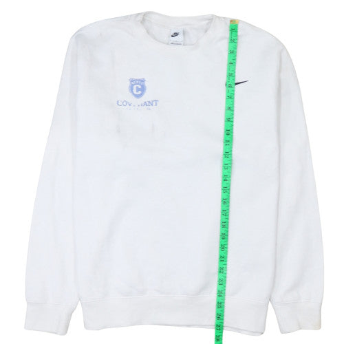 Nike Men's White Pullover Sweatshirt L Sports College Logo