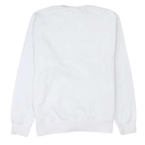 Nike Men's White Pullover Sweatshirt L Sports College Logo