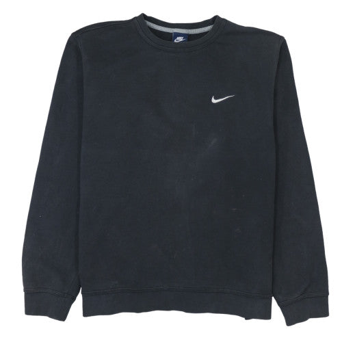 Nike Men's Black Crew Neck Pullover Sweatshirt L Logo Sportswear