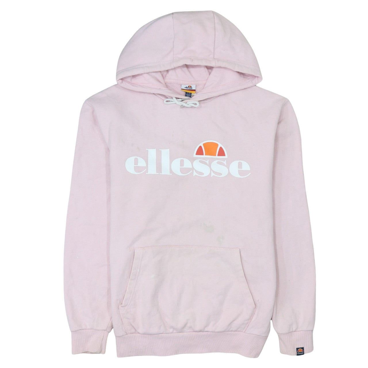 Ellesse Womens Pink Pullover Hoodie Size M Hooded Logo Sweatshirt