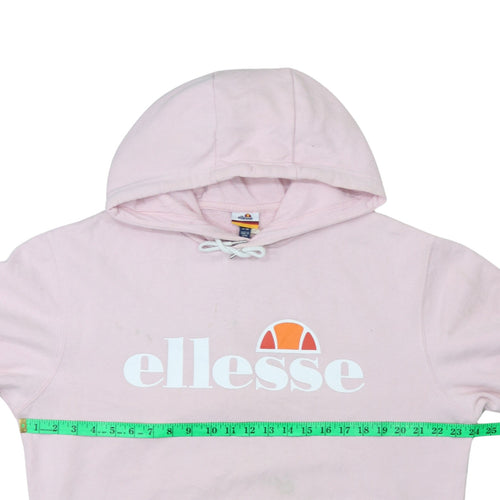 Ellesse Womens Pink Pullover Hoodie Size M Hooded Logo Sweatshirt