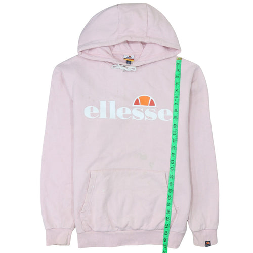 Ellesse Womens Pink Pullover Hoodie Size M Hooded Logo Sweatshirt