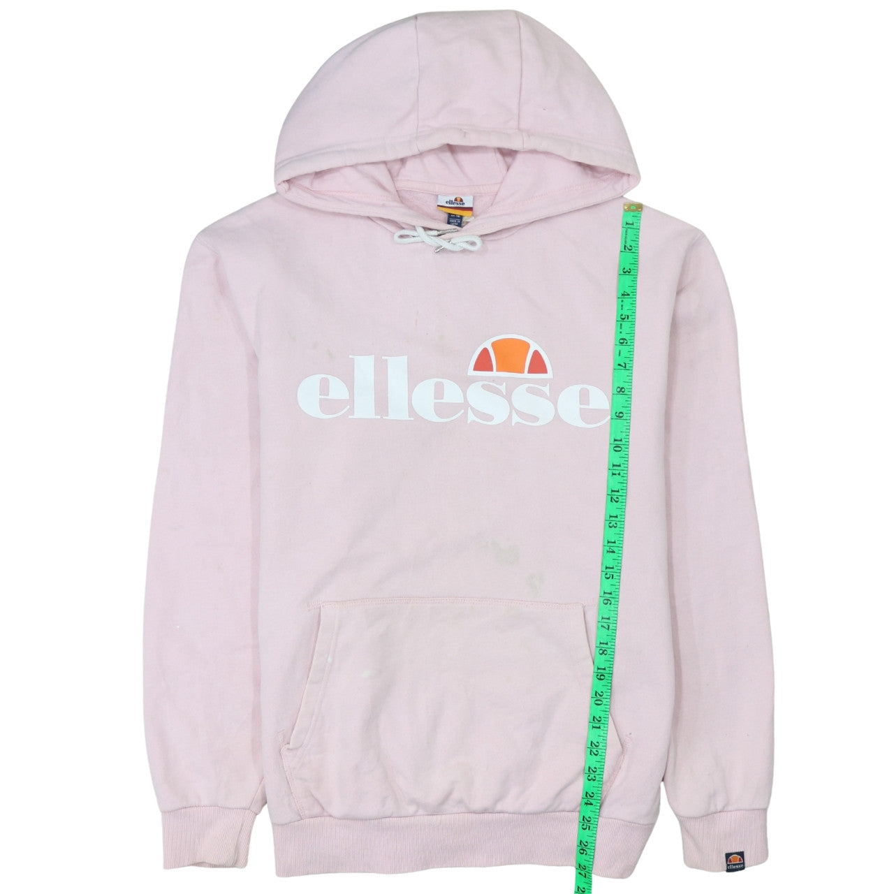 Ellesse Womens Pink Pullover Hoodie Size M Hooded Logo Sweatshirt