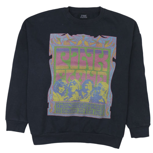 Pink Floyd Womens Black Graphic Band Sweatshirt Size 14 M
