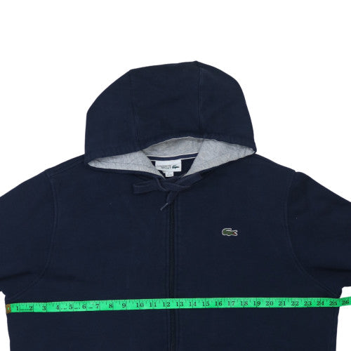 Lacoste Men’s Blue Full Zip Hoodie 2XL Cotton Blend Sportswear