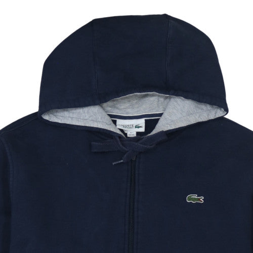 Lacoste Men’s Blue Full Zip Hoodie 2XL Cotton Blend Sportswear