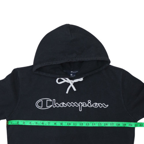 Champion Men’s Black Pullover Hoodie Medium Logo Fleece