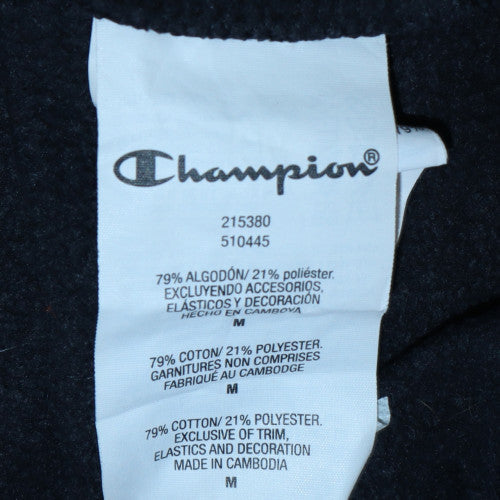 Champion Men’s Black Pullover Hoodie Medium Logo Fleece