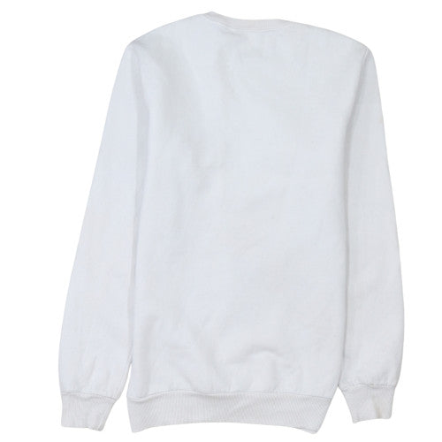 adidas Mens White S Pullover Sweatshirt Crew Neck Graphic Sports