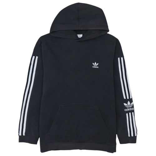 Adidas Mens Black Hoodie M Pullover Trefoil Logo Fleece Sweatshirt