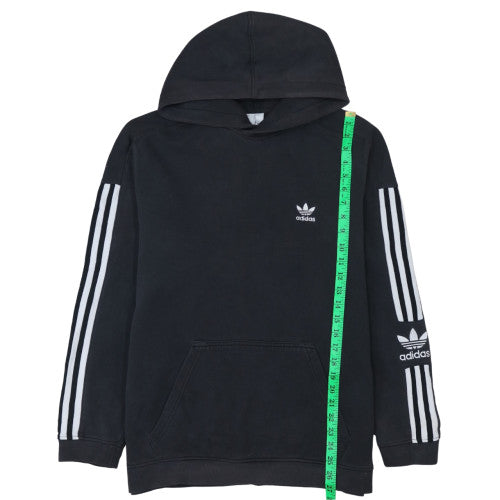 Adidas Mens Black Hoodie M Pullover Trefoil Logo Fleece Sweatshirt