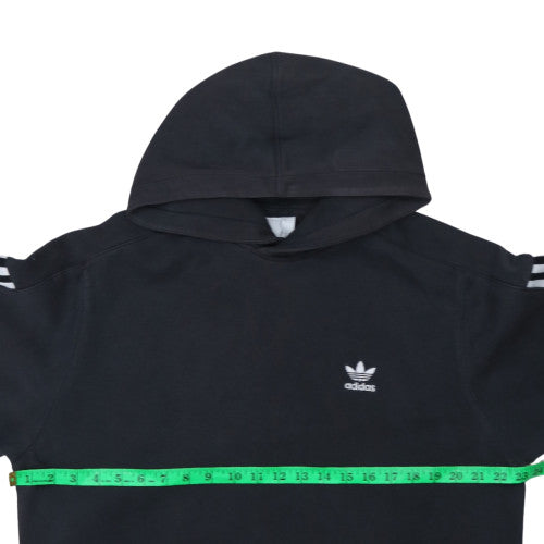 Adidas Mens Black Hoodie M Pullover Trefoil Logo Fleece Sweatshirt