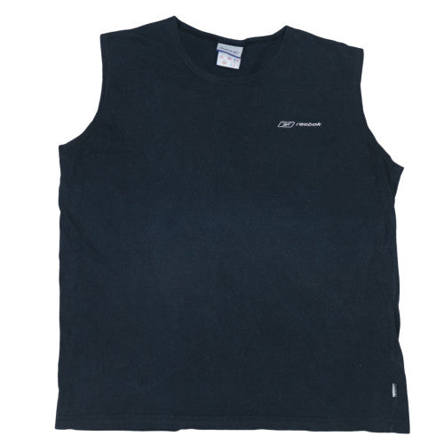 Reebok Men's Black Sleeveless Crew Neck Cotton T-Shirt XL