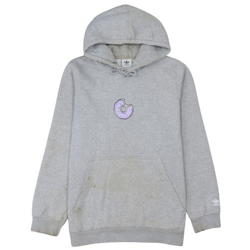 Adidas The Simpsons Grey Hoodie Women L Pullover Donut Graphic Casual