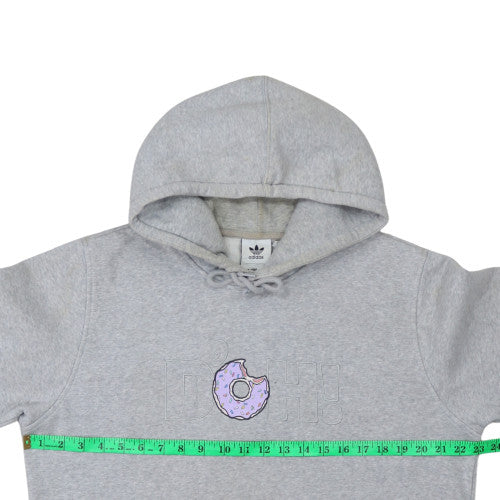 Adidas The Simpsons Grey Hoodie Women L Pullover Donut Graphic Casual