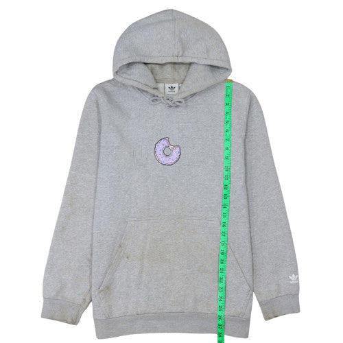 Adidas The Simpsons Grey Hoodie Women L Pullover Donut Graphic Casual