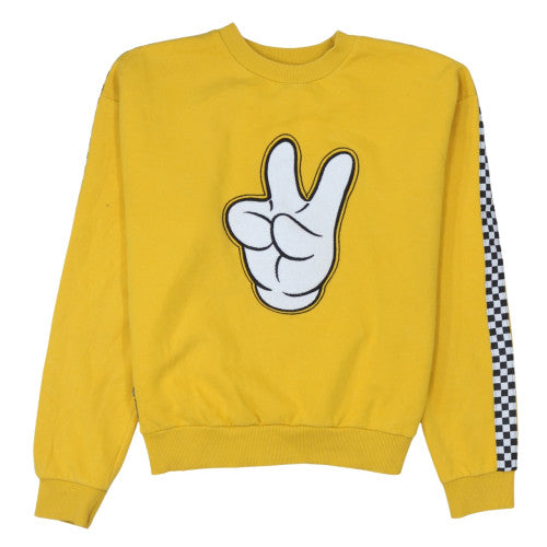Disney Men's Yellow Graphic Pullover Sweatshirt L