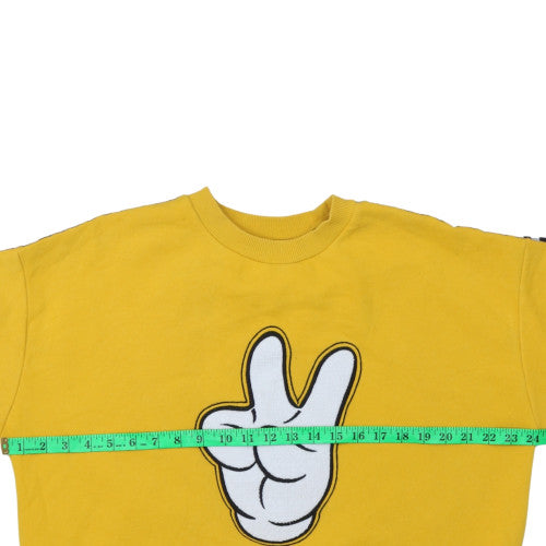 Disney Men's Yellow Graphic Pullover Sweatshirt L