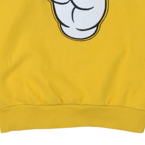 Disney Men's Yellow Graphic Pullover Sweatshirt L