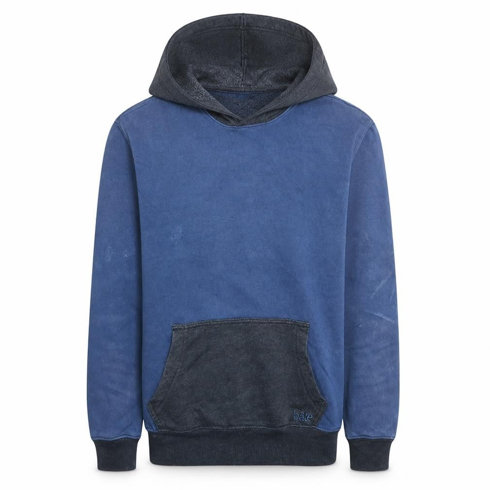 Front view of Gap men’s blue pullover hoodie xs regular fit fleece sweatshirt