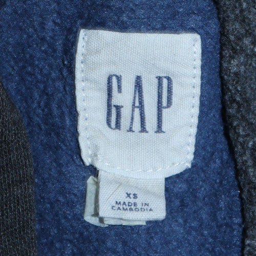 GAP Mens Blue Pullover Hoodie XS Regular Fit Fleece Sweatshirt