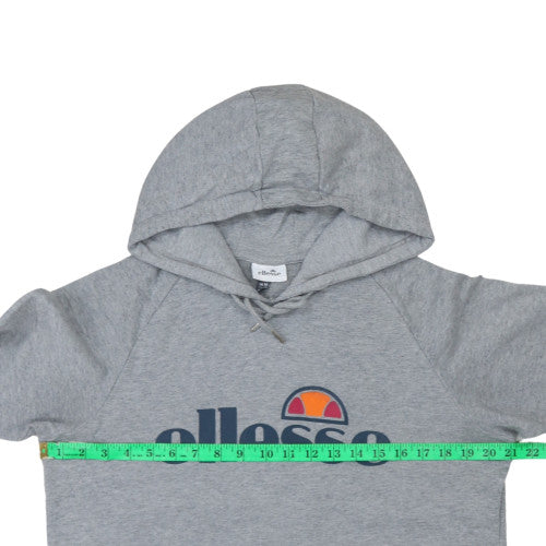 Ellesse Men's Grey Pullover Hoodie Medium Regular Fit Graphic Logo Sweatshirt