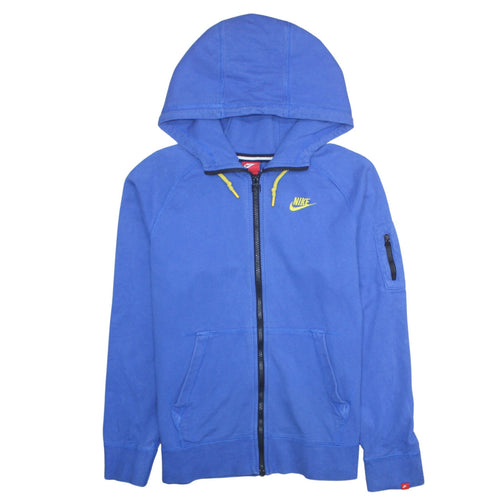 Nike Men's Blue Full Zip Hooded Sweatshirt XL Cotton