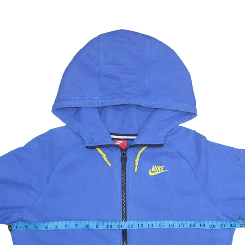 Nike Men's Blue Full Zip Hooded Sweatshirt XL Cotton