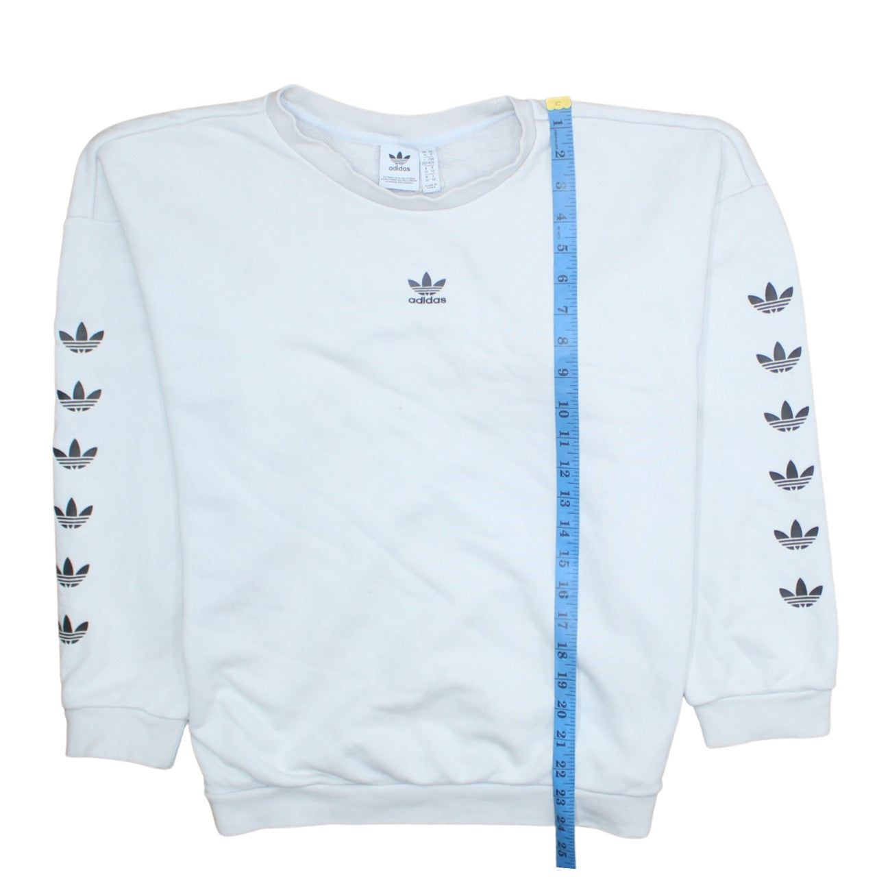 Adidas Women's White Crew Neck Long Sleeve Sweatshirt Size M