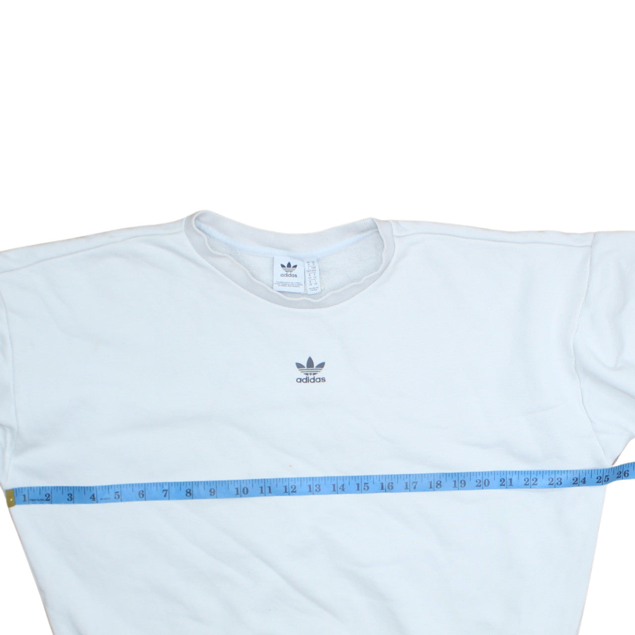 Adidas Women's White Crew Neck Long Sleeve Sweatshirt Size M