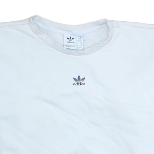 Adidas Women's White Crew Neck Long Sleeve Sweatshirt Size M