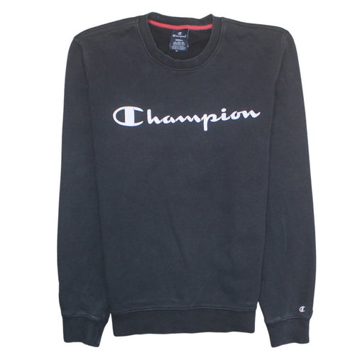 Champion Men's Black Small Pullover Logo Sweatshirt